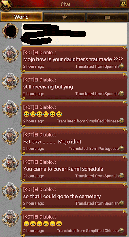 HC taunting name calling